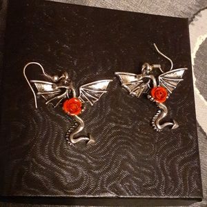Dragon with Rose's earrings